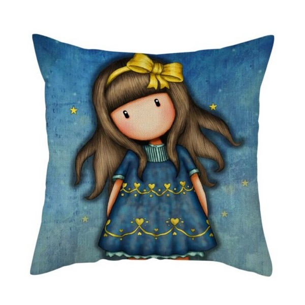 Okrasna blazina VILA Z RUMENO PENTLJICO