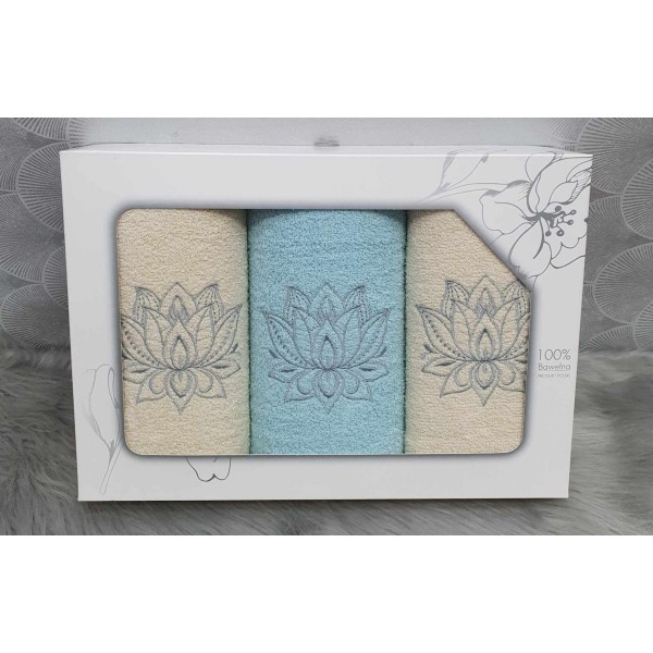 Komplet 3-delnih brisač, 100% bombaž, WKK-13