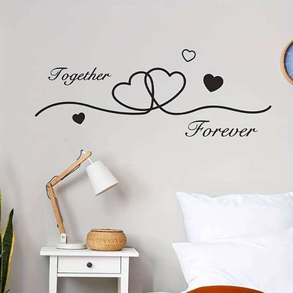 Stenska nalepka TOGETHER FOREVER za spalnico