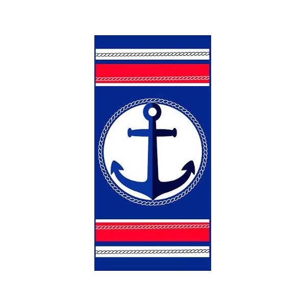 Brisača za plažo tribarvna SIDRO, 70x140