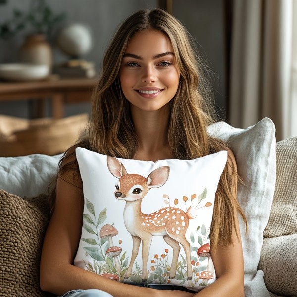 Komplet 4 okrasnih blazin GOZDNE ŽIVALI 