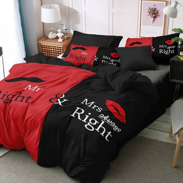 Posteljnina 200X200, MR.RIGHT & MRS ALWAYS RIGHT 