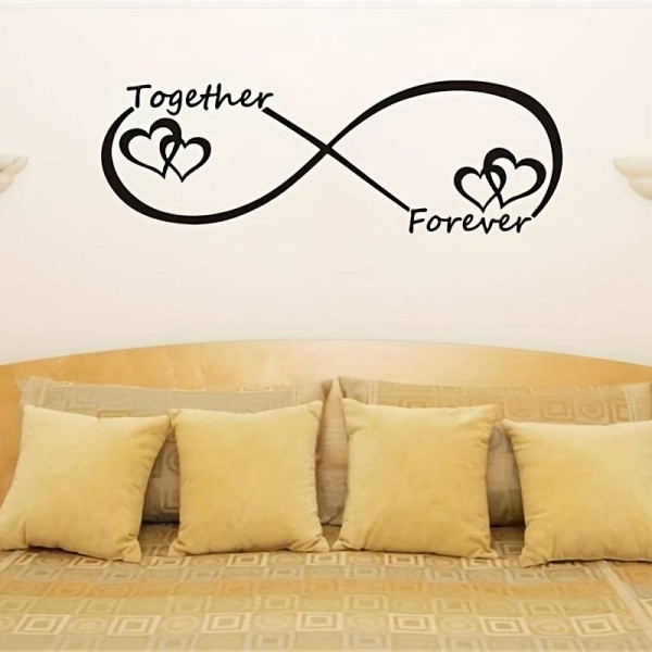 Stenska nalepka za spalnico TOGETHER FOREVER