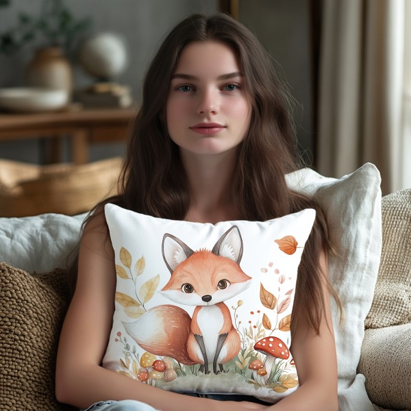 Komplet 4 okrasnih blazin GOZDNE ŽIVALI 