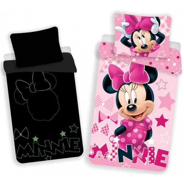 Otroška posteljnina 140X200, MINNIE (sveti v temi) 
