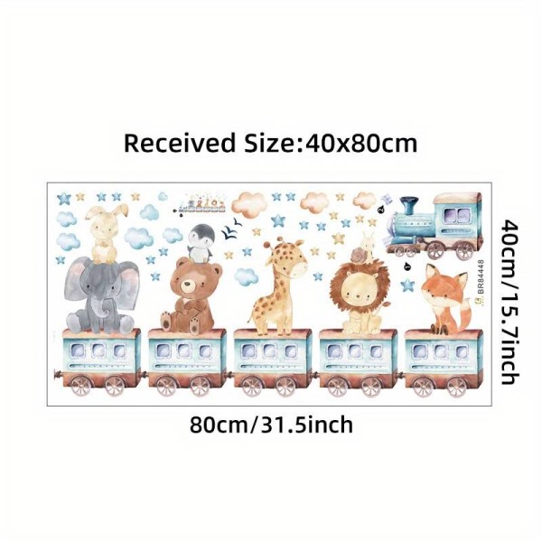 Stenska nalepka ŽIVALI NA VLAKU