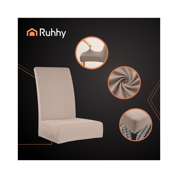 Komplet 6 prevlek za stole bež barve 