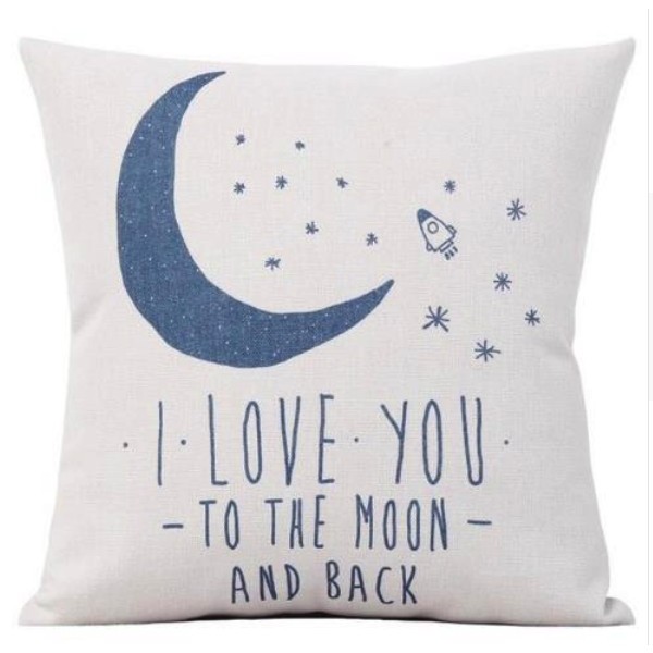 Okrasna blazina I LOVE YOU, temno modra
