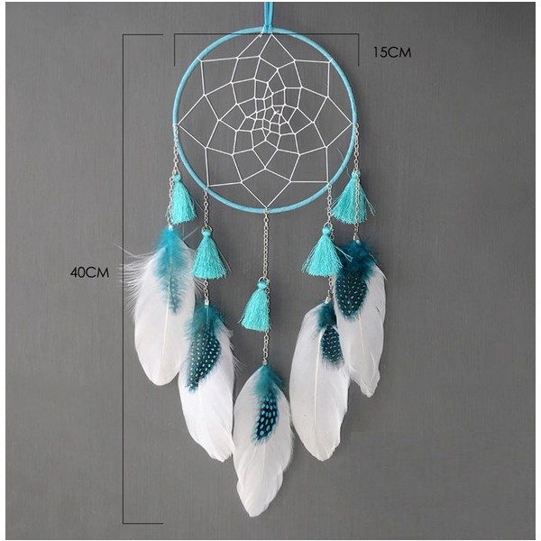 Lovilec sanj s cofki in perjem, moder ali roza 