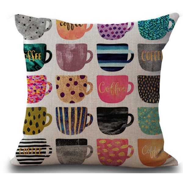 Okrasna blazina COFFEE bele barve