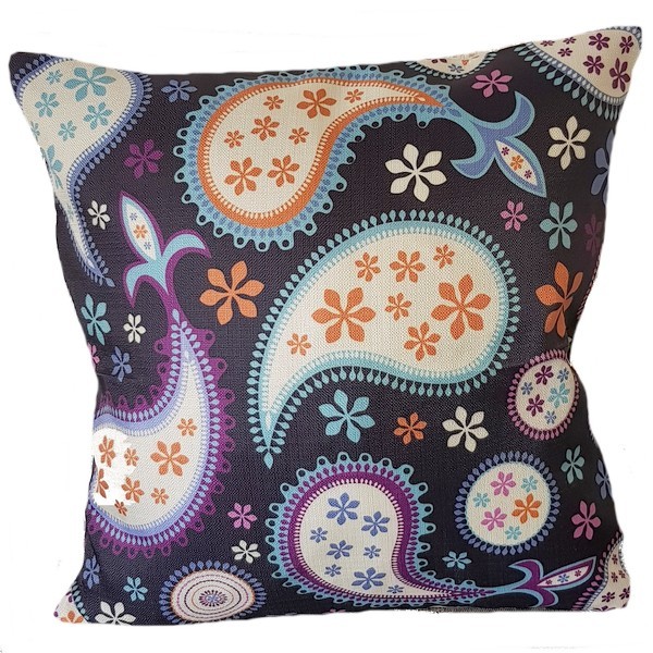 Okrasna blazina MANDALA, temno modra