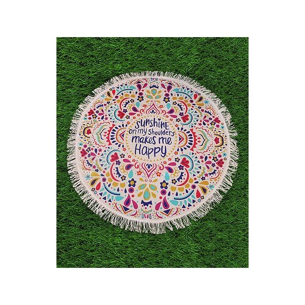 Okrogla brisača za plažo, SUNSHINE-REC2