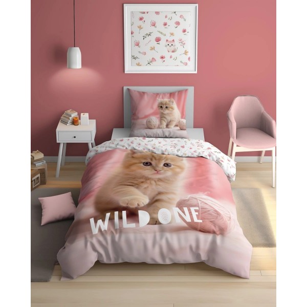 Otroška posteljnina 140X200 WILD ONE MUCKA (sveti v temi) 