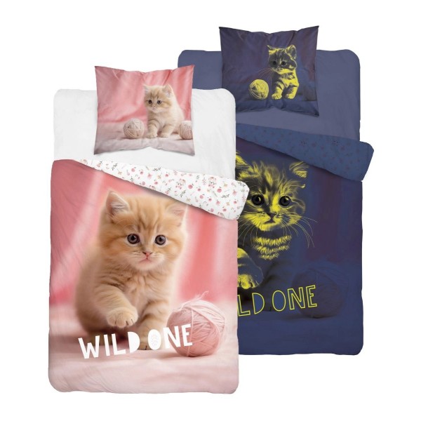 Otroška posteljnina 140X200 WILD ONE MUCKA (sveti v temi) 