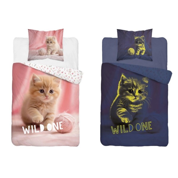 Otroška posteljnina 140X200 WILD ONE MUCKA (sveti v temi) 