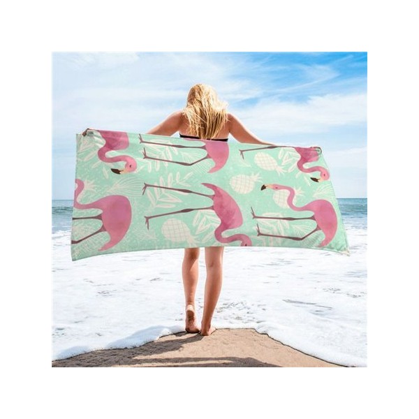 Brisača za plažo,HELLO FLAMINGO,170x90