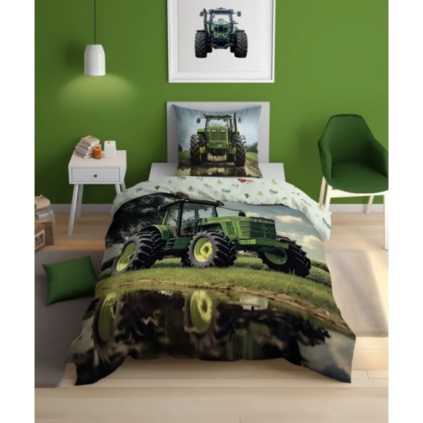 Otroška posteljnina 140X200, TRAKTOR (sveti v temi)