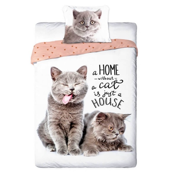 Otroška posteljnina 140X200, A HOME WITHOUT A CAT