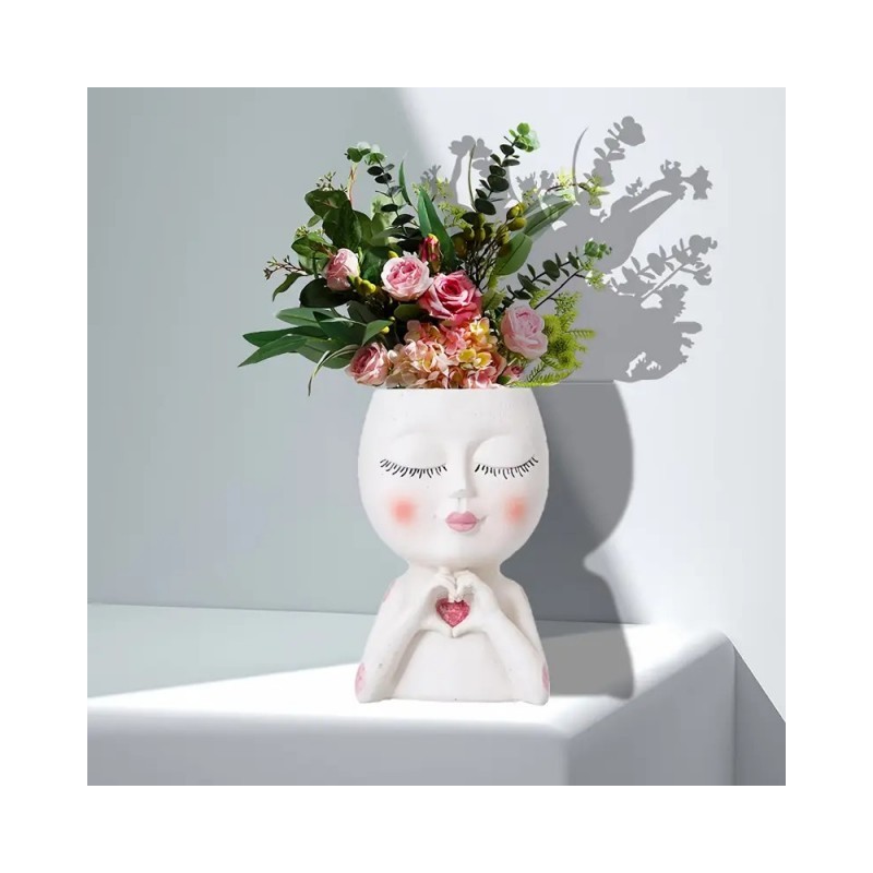 Cvetlični lonček VILA S SRČNIM POZDRAVOM