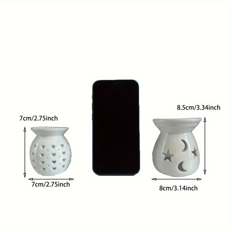 Bel keramični svečnik za eterična olja