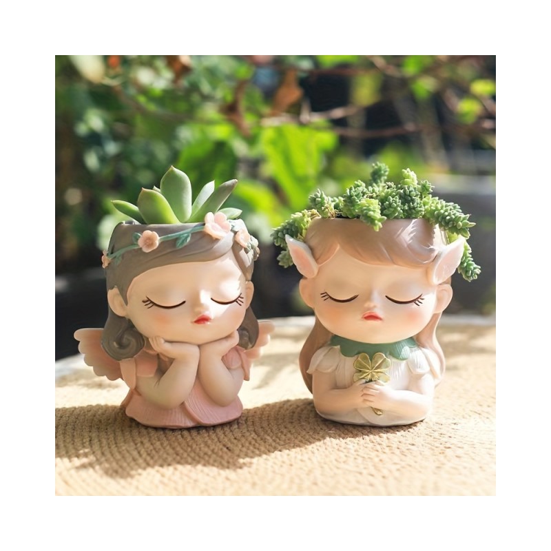 Cvetlični lonček DEKLICA S KRILI