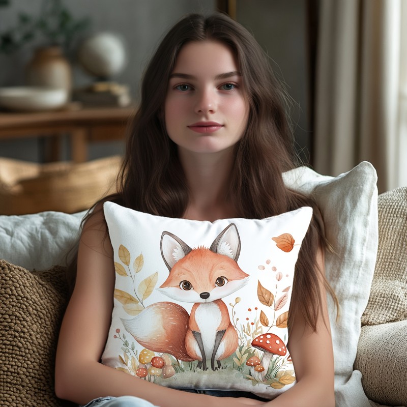 Komplet 4 okrasnih blazin GOZDNE ŽIVALI 