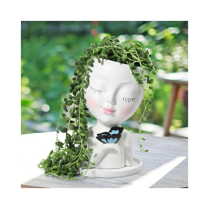 Cvetlični lonček DEKLICA Z METULJČKOM