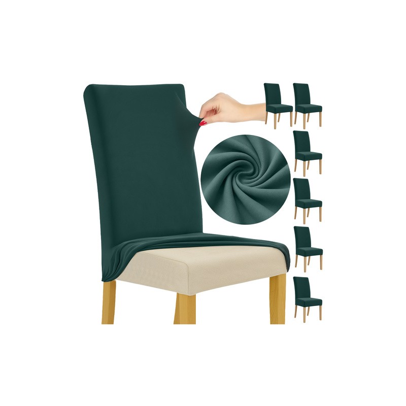 Komplet 6 prevlek za stole zelene barve