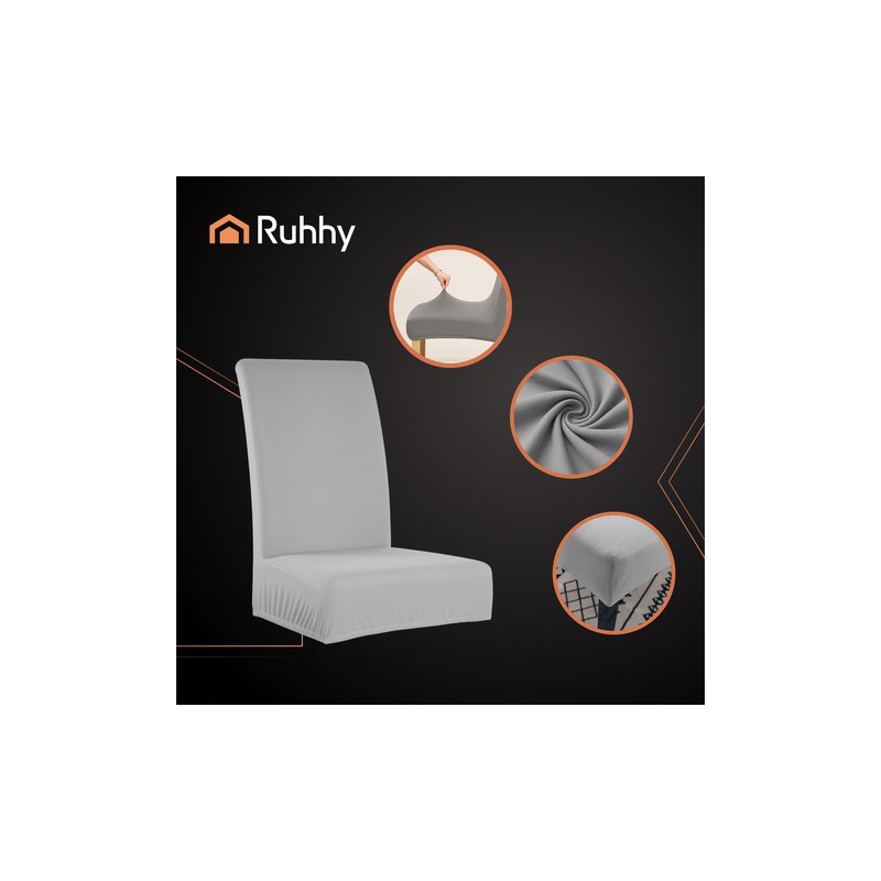 Komplet 6 prevlek za stole svetlo sive barve