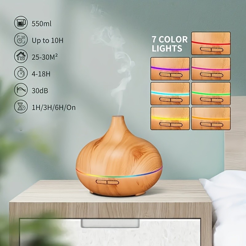 Aromaterapevtski difuzor s tehnologijo Soundwave – 550 ml