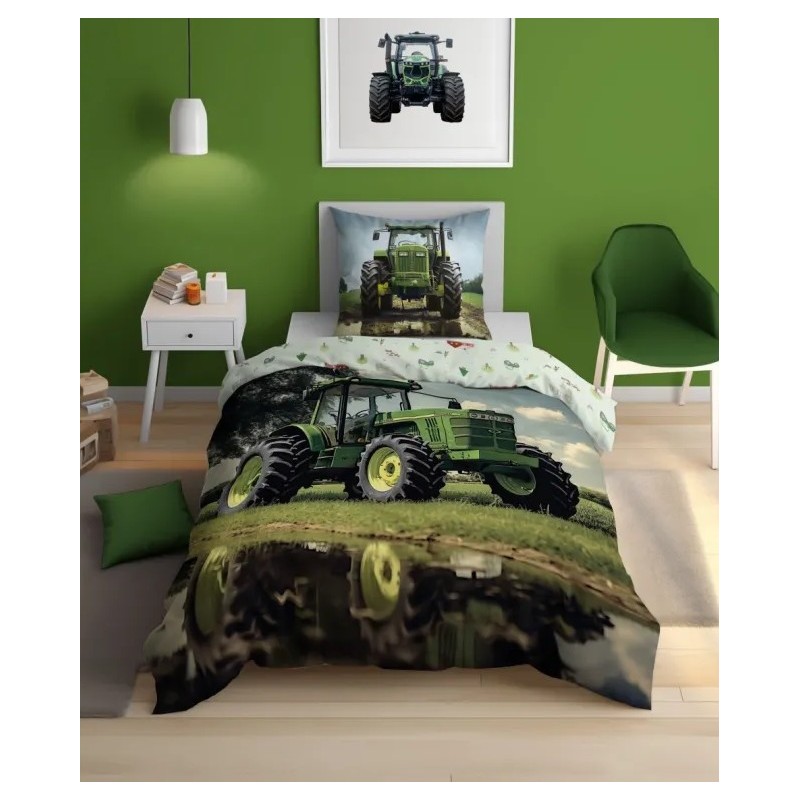 Otroška posteljnina 140X200, TRAKTOR (sveti v temi)