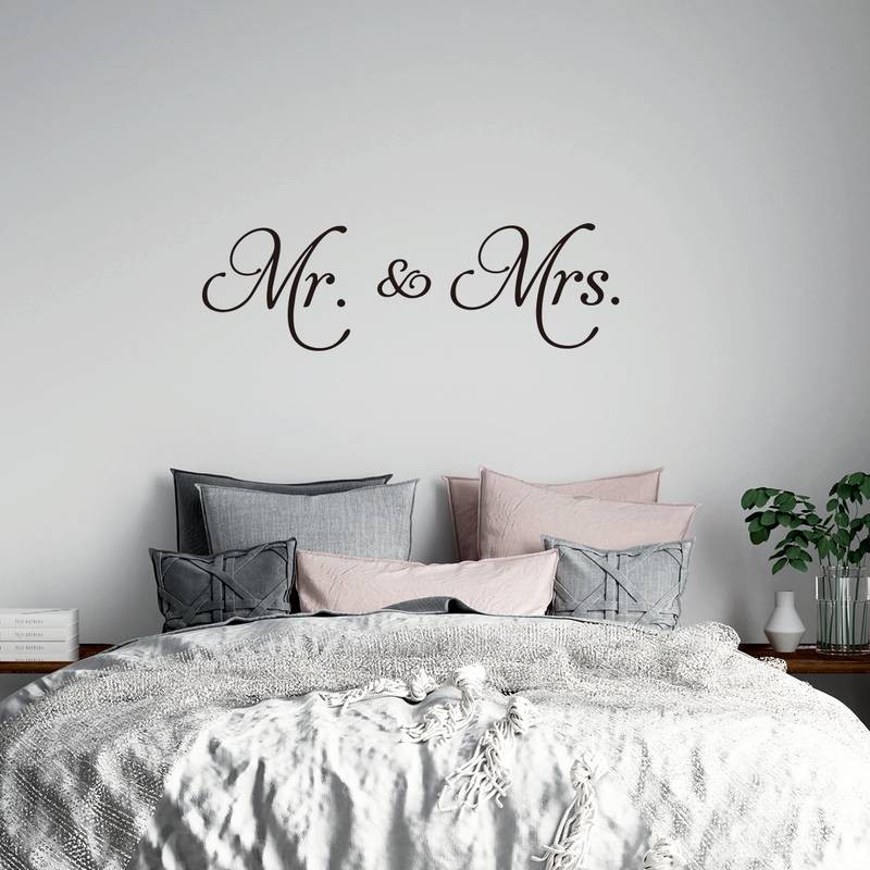 Stenska nalepka za spalnico MR.&MRS.