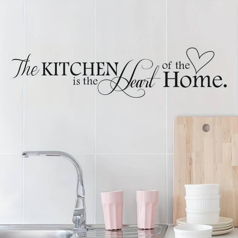 Stenska nalepka KITCHEN IS THE HEART OF HOME