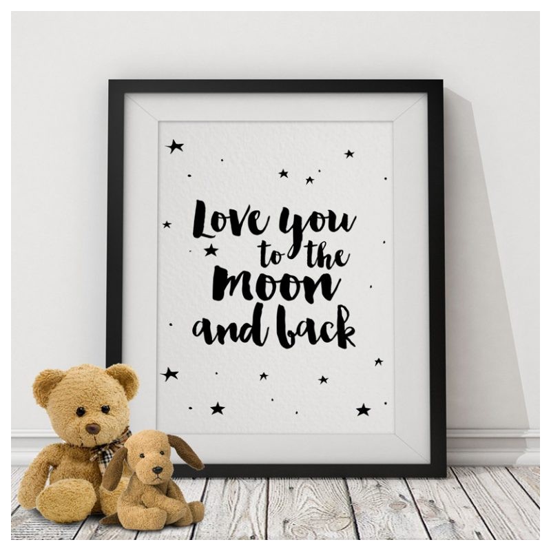 Print poster I LOVE YOU,30x21cm