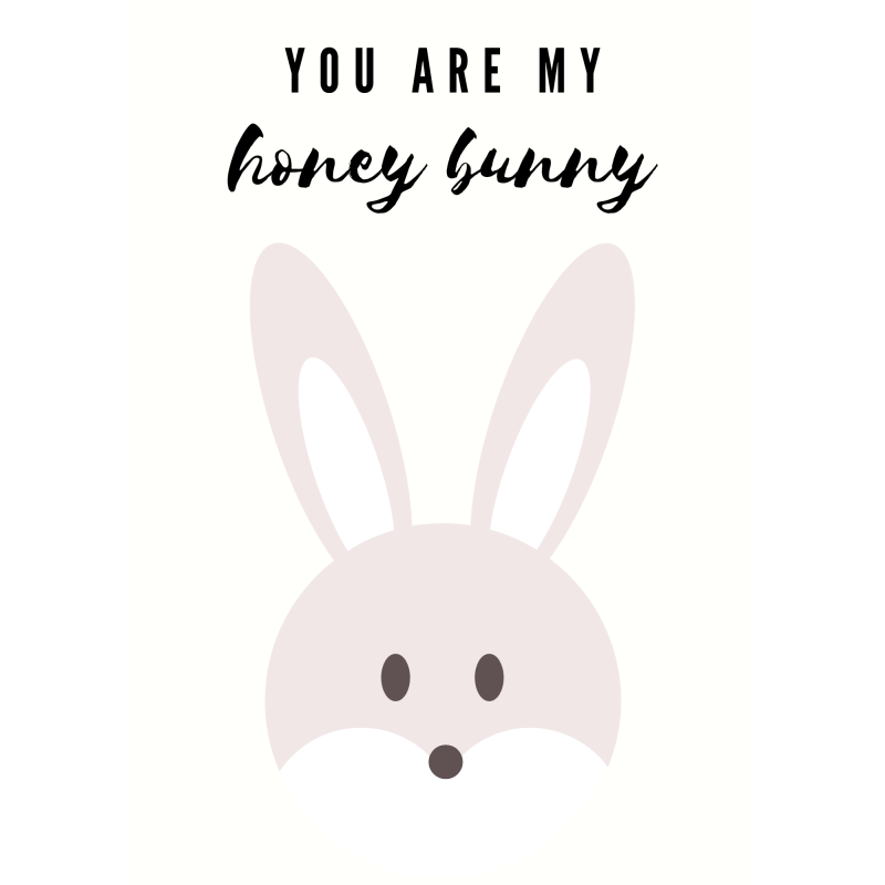 Digitalni poster ZAJČEK, YOU ARE MY HONEY BUNNY