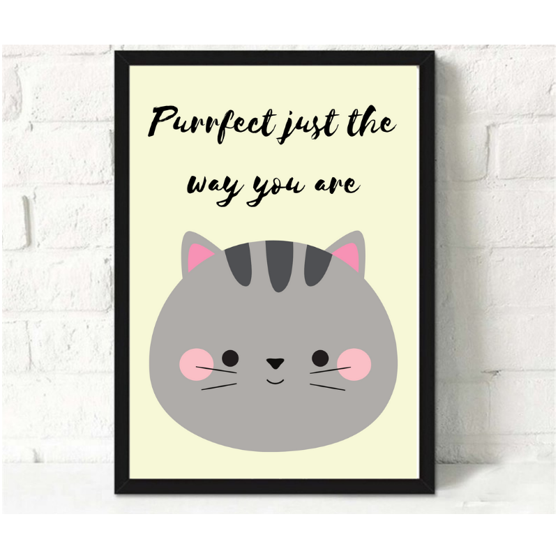 Digitalni poster MUCA, PURRFECT JUST THE WAY YOU ARE