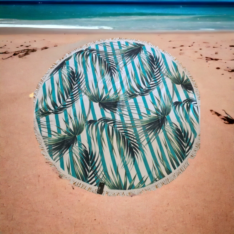 Bombažna okrogla brisača za plažo TROPICAL GH-233