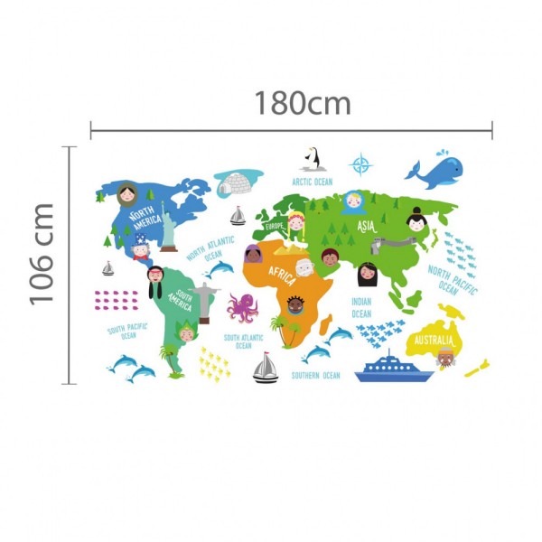 Stenska nalepka GEOGRAFIJA