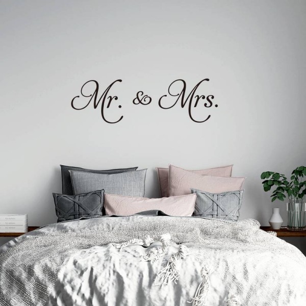 Stenska nalepka za spalnico MR.&MRS.
