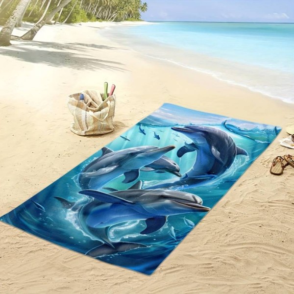 Brisača za plažo 70x150, DELFINI