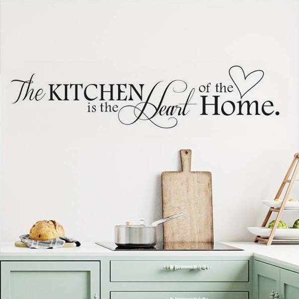 Stenska nalepka KITCHEN IS THE HEART OF HOME