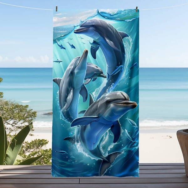 Brisača za plažo 70x150, DELFINI