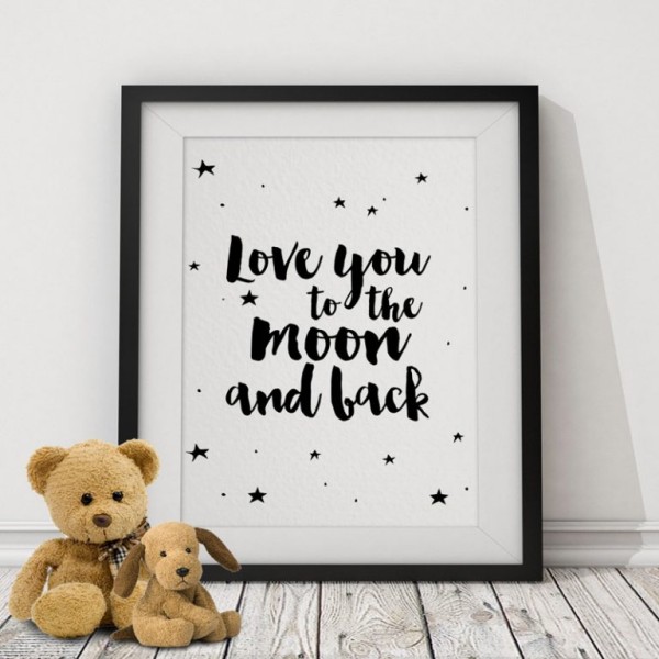 Print poster I LOVE YOU,30x21cm