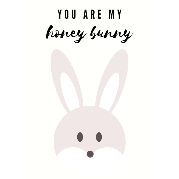 Digitalni poster ZAJČEK, YOU ARE MY HONEY BUNNY