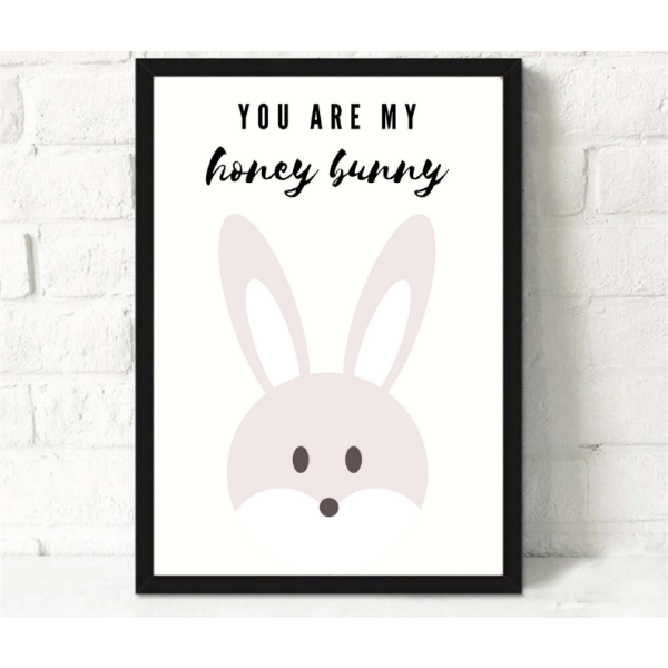 Digitalni poster ZAJČEK, YOU ARE MY HONEY BUNNY