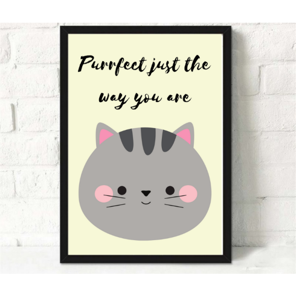 Digitalni poster MUCA, PURRFECT JUST THE WAY YOU ARE