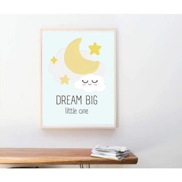 Digitalni poster OBLAK, DREAM BIG