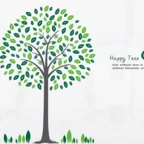Stenska nalepka za dom, HAPPY TREE