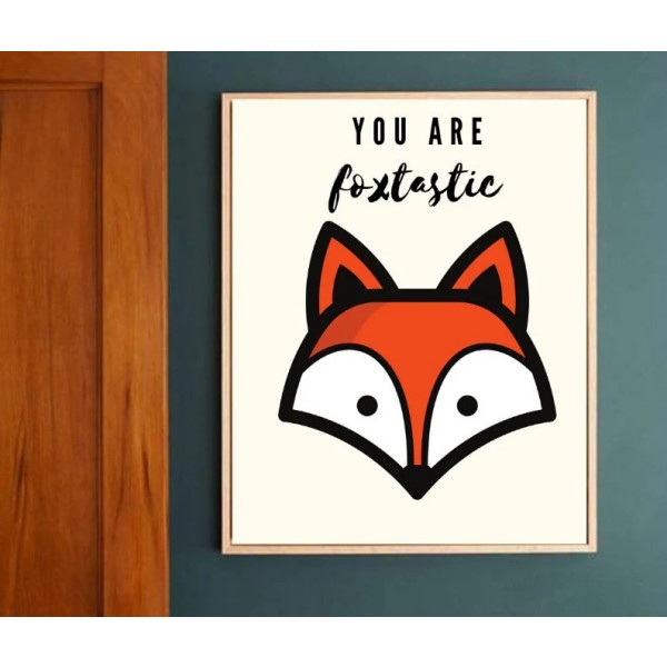 Digitalni poster LISIČKA, YOU ARE FOXTASTIC