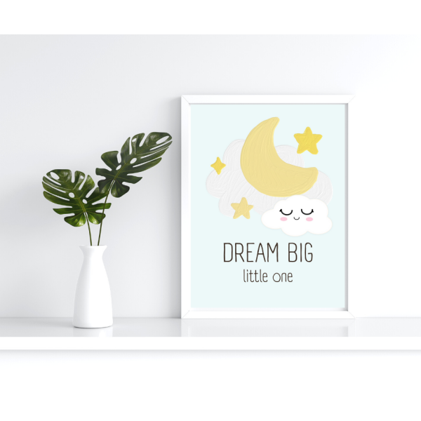 Digitalni poster OBLAK, DREAM BIG